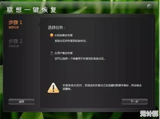 联想电脑2025年一键还原系统详细操作指南与实用技巧