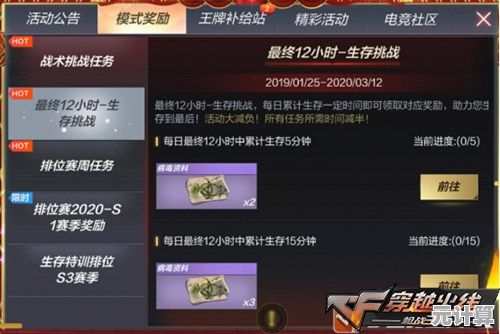 穿越火线2025减负优化：你的任务时长已大幅缩短